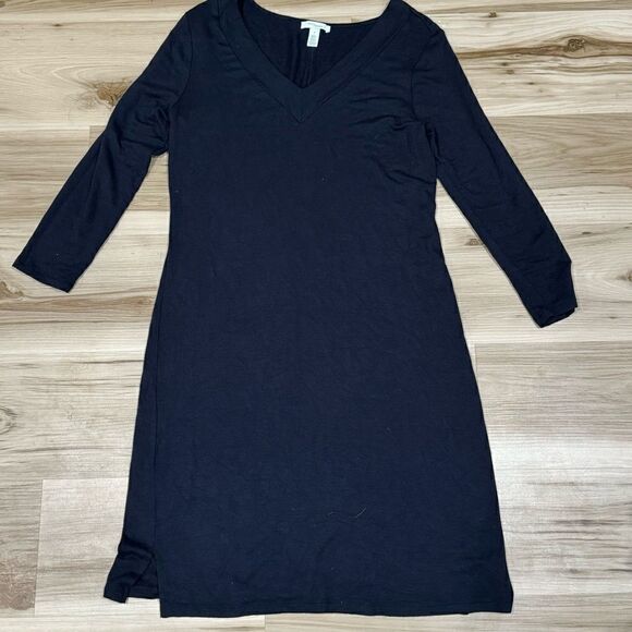 Anthropologie Daily Ritual Navy Blue Sweater Dress Women’s Medium - Picture 1 of 4